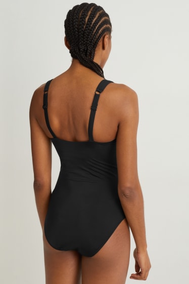 Femei - Costum de baie cu pliuri - vătuit - LYCRA® XTRA LIFE™ - negru