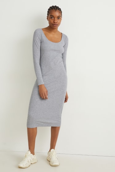 Damen - Kleid - grau