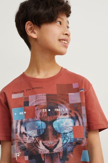 Kinderen - T-shirt - donker oranje