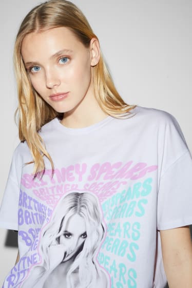 Ados & jeunes adultes - CLOCKHOUSE - T-shirt - Britney Spears - blanc