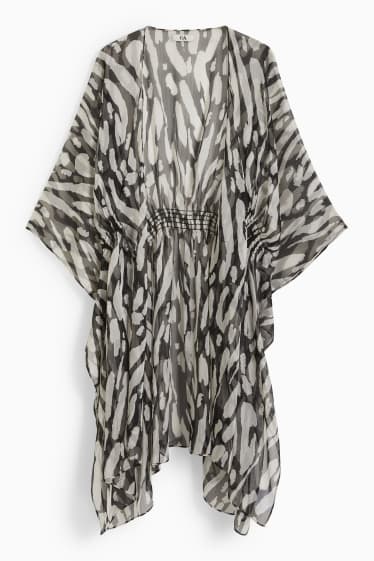 Femmes - Kimono - à motif - noir