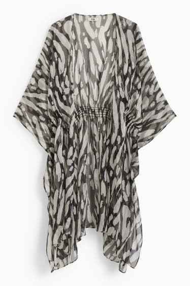 Dames - Kimono - met patroon - zwart