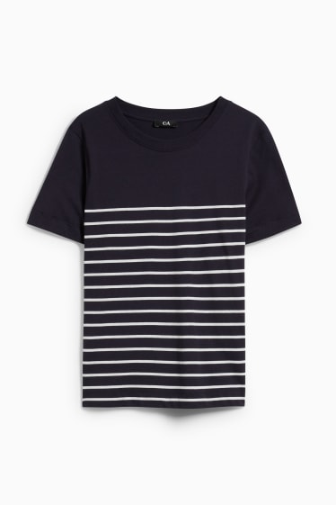 Donna - T-shirt - a righe - blu scuro