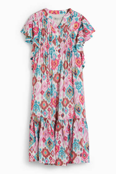 Kinderen: meisjes - Jurk - met patroon - roze