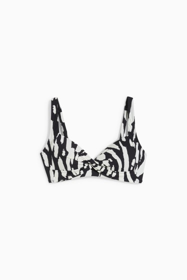 Femei - Top bikini - bustieră - vătuit - LYCRA® XTRA LIFE™ - negru / alb