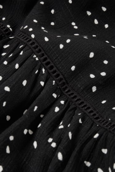 Damen - Kleid - gemustert - schwarz