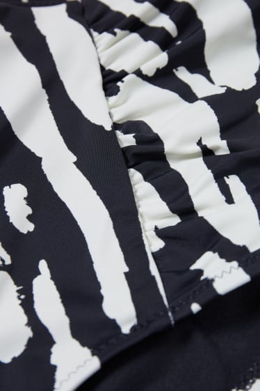 Dona - Top de biquini - triangular - enconxat - LYCRA® XTRA LIFE™ - negre/blanc