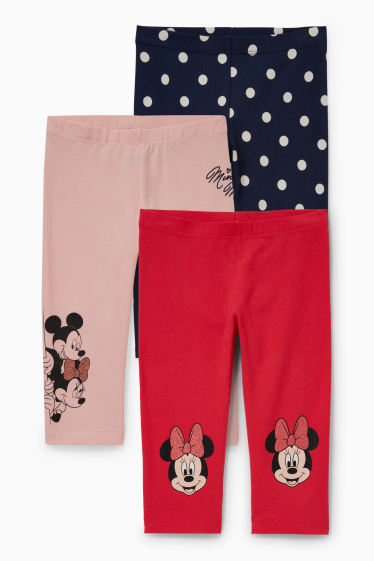 Kinder Mädchen - Multipack 3er - Minnie Maus - Leggings - dunkelblau
