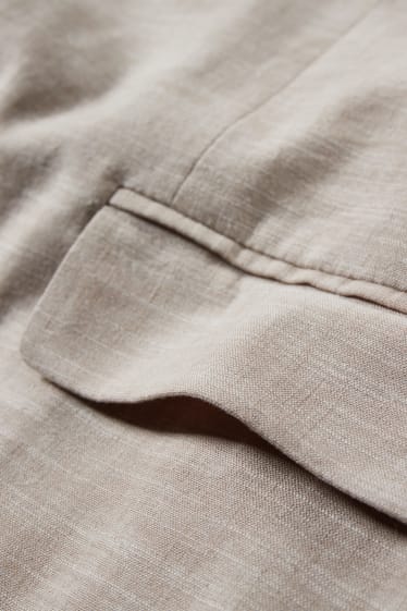 Men - Mix-and-match tailored jacket - regular fit - Flex - cotton-linen blend - light beige