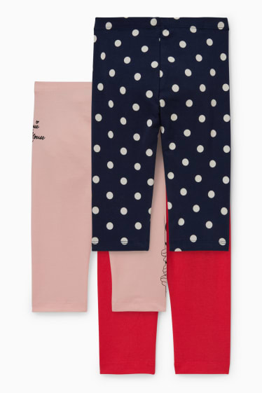 Bambini - Confezione da 3 - Minnie - leggings - blu scuro