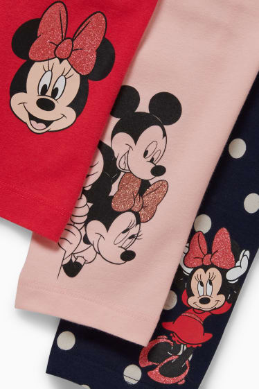 Bambini - Confezione da 3 - Minnie - leggings - blu scuro