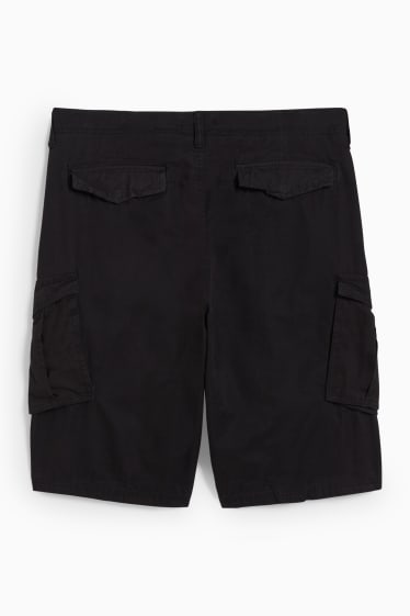 Men - Cargo shorts - black