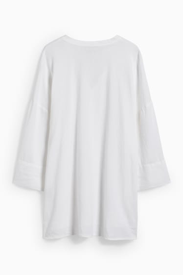 Donna - Blusa - misto lino - bianco