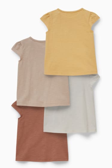 Miminka - Multipack 4 ks - tričko s krátkým rukávem pro miminka - béžová