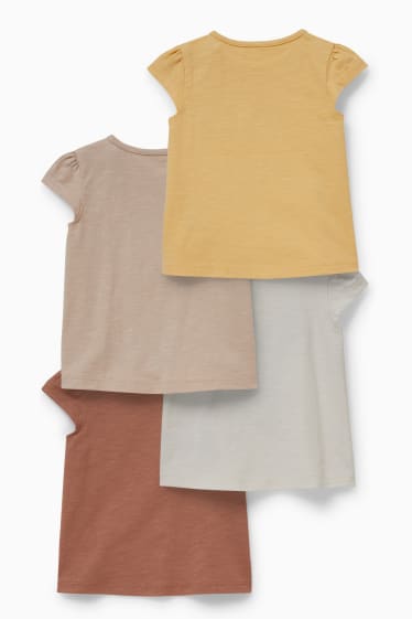 Bébés - Lot de 4 - T-shirts bébé - beige