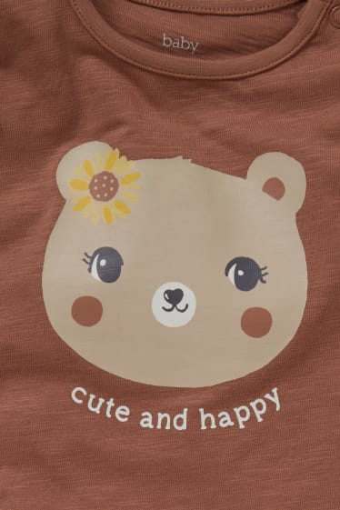 Baby Mädchen - Multipack 4er - Baby-Kurzarmshirt - beige