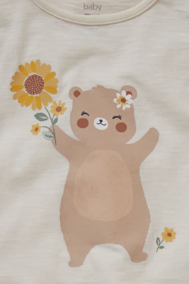 Baby Mädchen - Multipack 4er - Baby-Kurzarmshirt - beige
