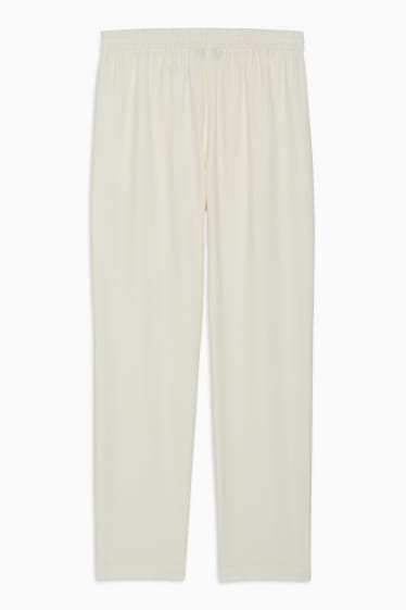 Dames - Pantalon - high waist - relaxed fit - crème wit