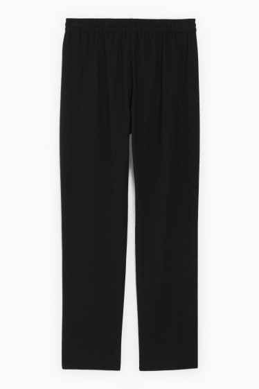 Donna - Pantaloni di stoffa - vita alta - relaxed fit - nero