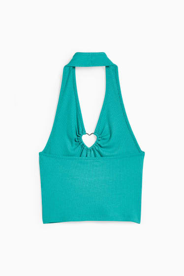 Damen - Crop Top - grün