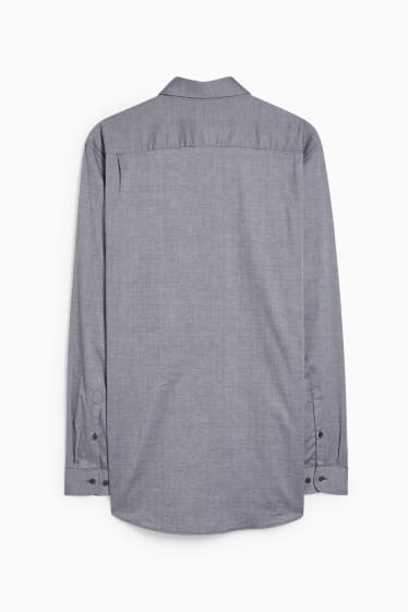 Heren - Business-overhemd - regular fit - cut away - gemakkelijk te strijken - grijs