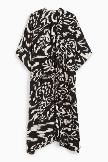 Femmes - Kimono - à motif - blanc / noir