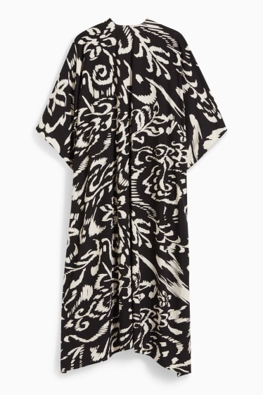 Femmes - Kimono - à motif - blanc / noir