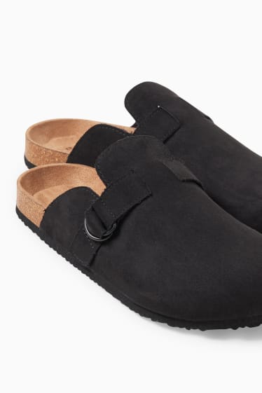 Men - Sandals - faux suede - black
