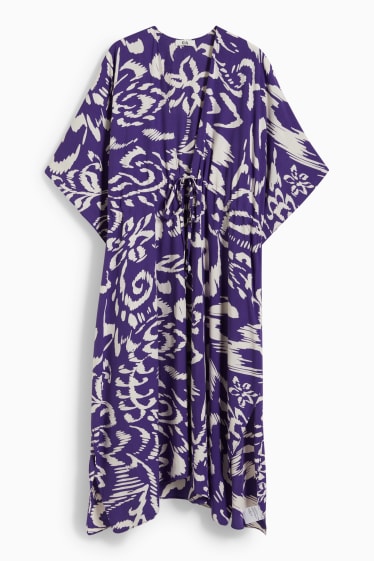 Donna - Kimono - fantasia - blu scuro / bianco