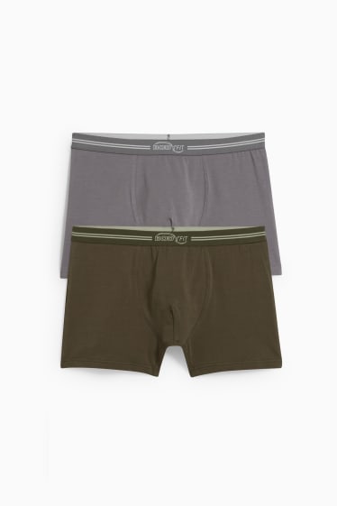 Hommes - Lot de 2 - boxers  - vert foncé