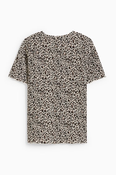Femmes - T-shirt - à motif - beige clair