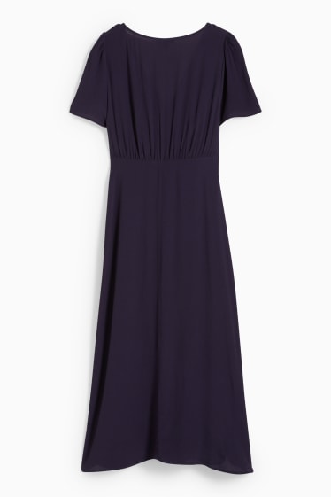 Femmes - Robe fit & flare avec nœud - bleu foncé