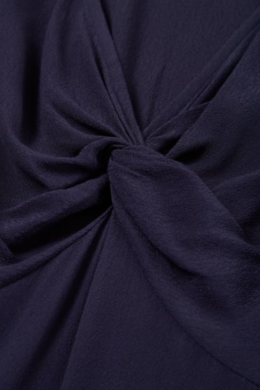 Femmes - Robe fit & flare avec nœud - bleu foncé