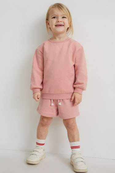 Dětské - Teplákové šortky - růžová