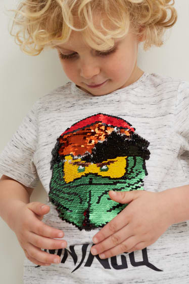Enfants - Lego Ninjago - haut à manches courtes - gris clair chiné