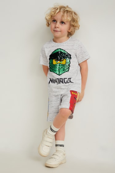 Copii - Lego Ninjago - tricou cu mânecă scurtă - gri deschis melanj