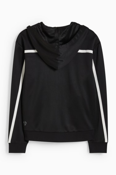 Men - Zip-through sweatshirt with hood - black