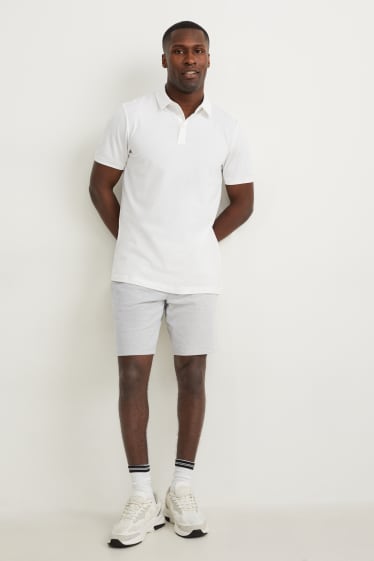Hombre - Shorts deportivos - Flex - gris claro jaspeado