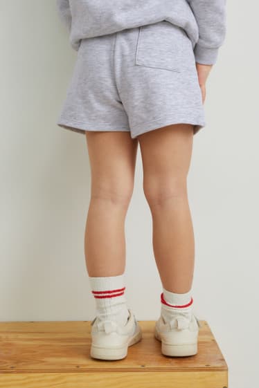 Kinderen - Sweatshort - licht grijs-mix