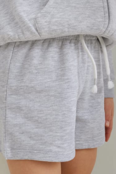 Children Girls - Sweat shorts - light gray-melange