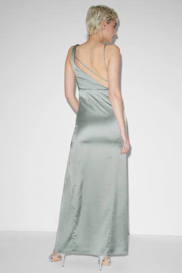 Mujer - CLOCKHOUSE - vestido de raso - festivo - verde menta