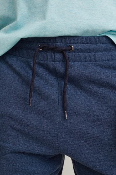 Uomo - Shorts di felpa - blu scuro-melange