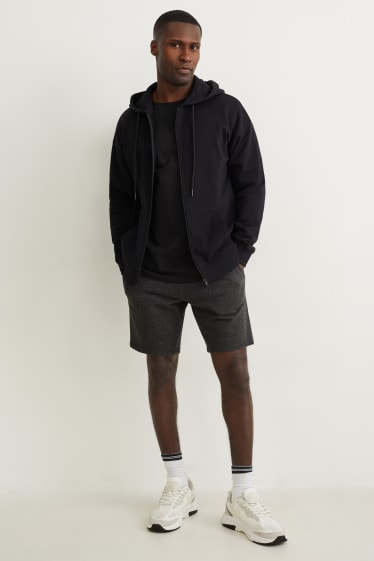 Heren - Sweatshort - zwart mix