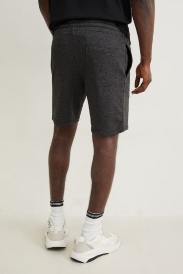 Men - Sweat shorts - black-melange