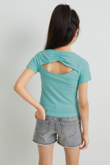 Children Girls - Short sleeve T-shirt - mint green