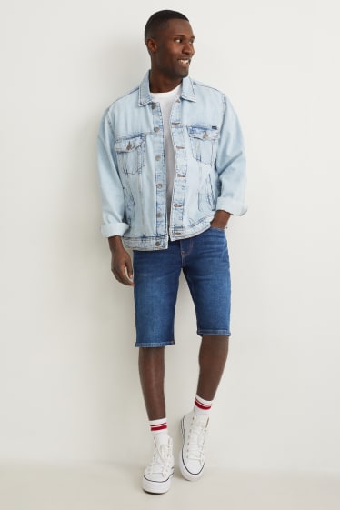 Hommes - Short en jean - jean bleu foncé