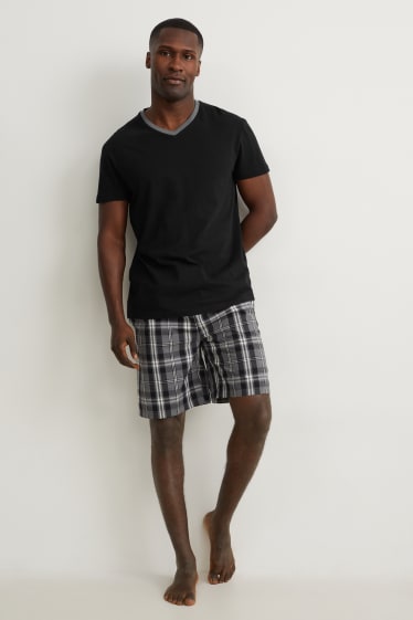 Herren - Shorty-Pyjama - schwarz