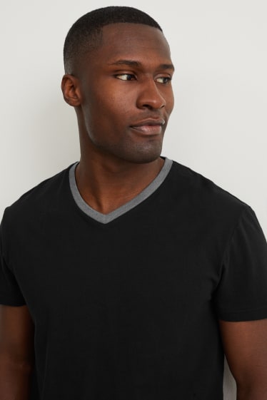 Herren - Shorty-Pyjama - schwarz