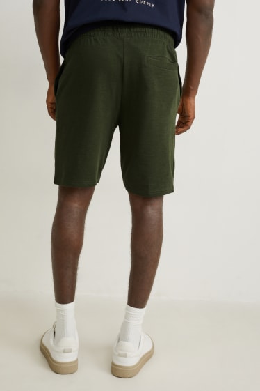 Home - Pantalons curts de xandall - verd fosc