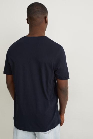 Uomo - T-shirt - blu scuro